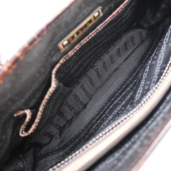 CELINE Boogie Macadam Charm Hand Tote Bag Canvas Embossing Leather Brown 69KA854 - Picture 10 of 16